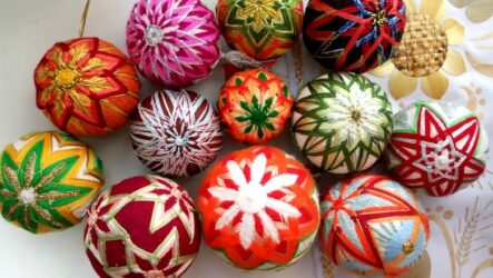Темарі й кінусайга – японська новорічна кулька